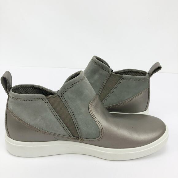Ecco Womans Soft Classic Bootie Sneakers EU 36 US 5.5 Grey Outdoor Comfort Zip - Picture 5 of 11